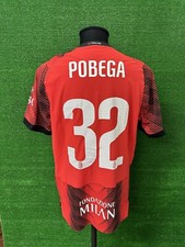 Maglia Milan POBEGA Match Iussed Worn Shirt Preparata Indossata Camiseta Jersey