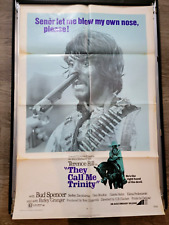 Poster film teatro originale vintage 1971 mi chiamano Trinità 27"x41" piegato
