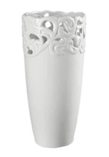 VASO ALTO BIANCO TRAFORATO IN