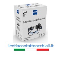Zeiss Salviettine   Pulizia Lenti 200 pezzi (1 Pacco da 200 salviette)