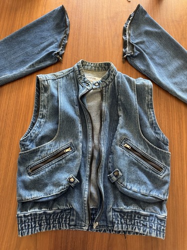 Giacca gilet denim vintage - denim,