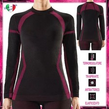 Lupetto Donna Maglia Termica Manica Lunga Maglietta Intima Tecnica Sport Lavoro