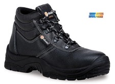 Scarpe Antinfortunistiche Uomo Donna  Alba&n K03 Scarpe da lavoro S3 alte nero