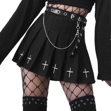 Mini gonna plissettata punk