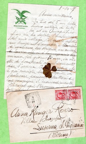 Alpini lettera 1917 di - alpini,