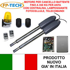 KIT AUTOMAZIONE CANCELLO BATTENTE 2 ANTE MOTORE APRICANCELLO ELETTRICO 24 V 220V