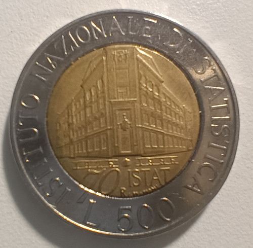 Moneta 500 lire istat - moneta,