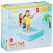 Piscina Rettangolare Gonfiabile per Bambini 1-3 Anni 86x86x25 cm Intex 57100NP