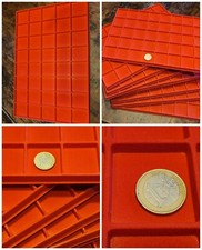 Contenitore VASSOIO velluto 40 MONETE collezione COINS & MORE espositore GRANDE