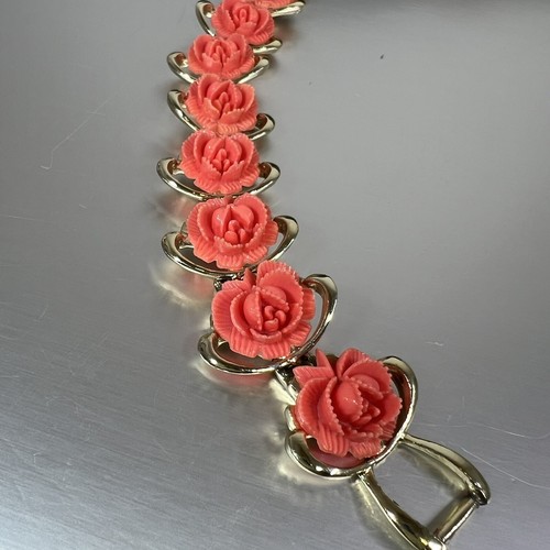 Vintage rose bracelet coral - vintage,