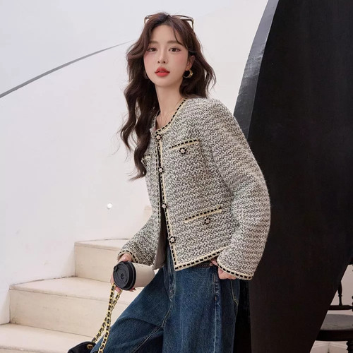 Giacca donna tweed - giacca, grigio