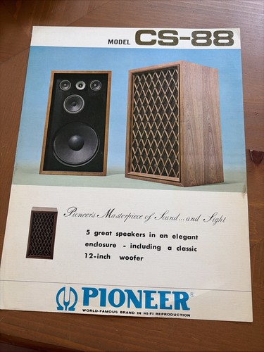 Brochure altoparlante pioneer - altoparlante,