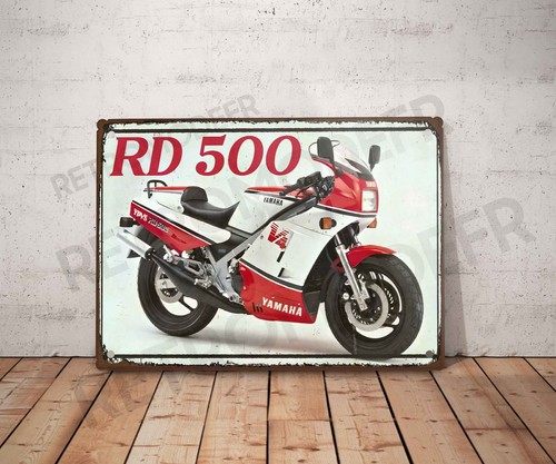 Plaque métal vintage yamaha - plaque,