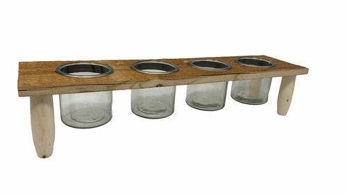 Portacandele base legno 4 - in,