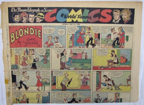 Sezione fumetti giornale