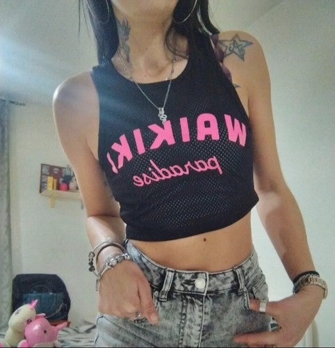 Top corto donna bambina crop - top,