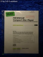 Sony Manuale CDX L400X /L420V