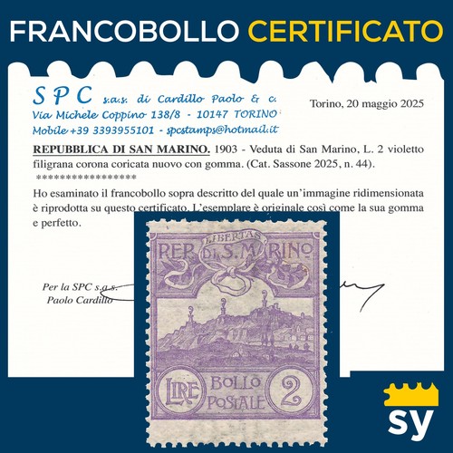 San marino 1903 lire - marino,