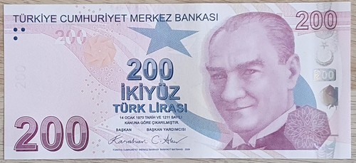 Banconota 200 lire - lire, turchia