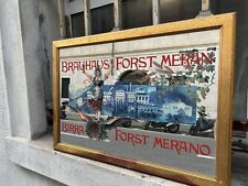 SPECCHIO PUBBLICITARIO BIRRA FORST MERANO BRAUHAUS FORST MERAN OLD MIRROR