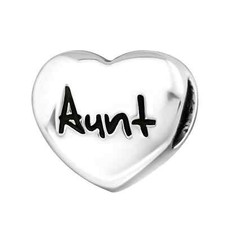 Charm zia perline argento sterling 925 per bracciali compatibili europei