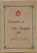 1912 Comune di Oleggio Novara Stato Civile di Famiglia libretto