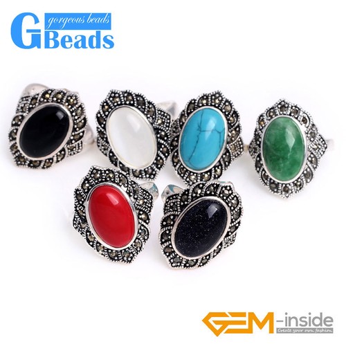 Anello gioiello pietra ovale