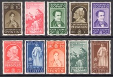 1937 Italia - Regno - Uomini Illustri - 10 Valori n. 426/35, MNH**