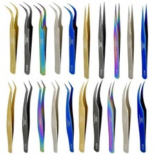 Estensione ciglia ciglia pinzette vetus tecnica volume 5 colori con astuccio set 