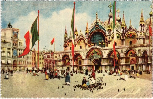 Cartolina cpa venezia chiesa - venezia,