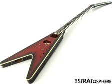 Epiphone Dave Mustaine Flying V Prophecy CORPO + COLLO invecchiato rosso scuro scoppio
