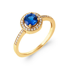 Anello Solitario Pietra Blu