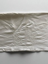 Lenzuolo Lino 162 × 245 cm con iniziali ricamate