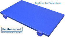 TAGLIERE IN POLIETILENE PROFESSIONALE  60X40X2  BLU SECONDA SCELTA