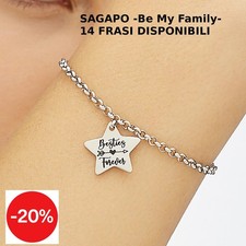 Bracciale Donna Sagapo Acciaio Amicizia Mamma Maestra Nonna Frase Cane Gatto