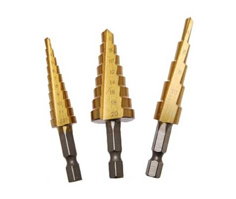 Frese coniche scalino - frese, 1/4"