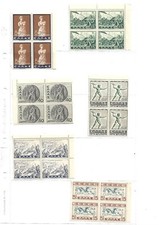L7) Francobolli Grecia quartine MNH **m lotto 