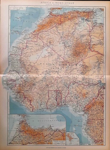 Carta geografica antica africa - carta,