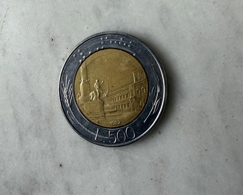 Moneta 500 lire - moneta,