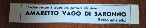 Pubblicità epoca amaretto - pubblicità, d'epoca
