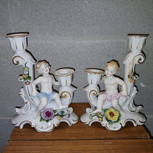 Coppia candelabri porta - coppia,