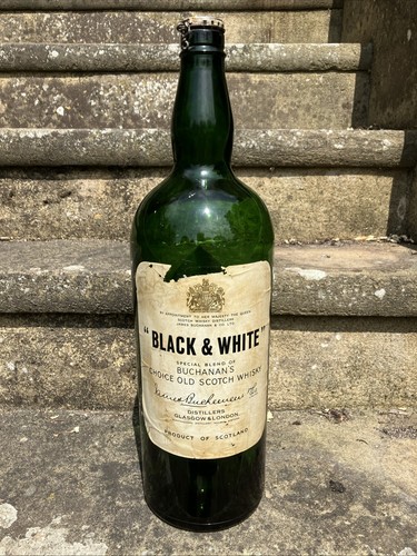 Black and white whisky bottle - and,