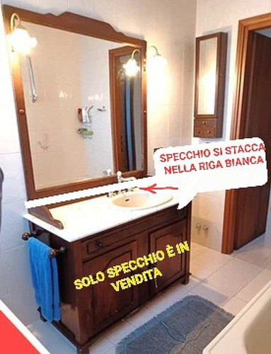 Specchio con luce floreale - specchio,