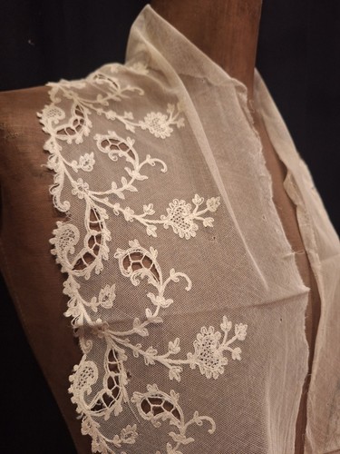 Antico pizzo ricamo mano - ,
