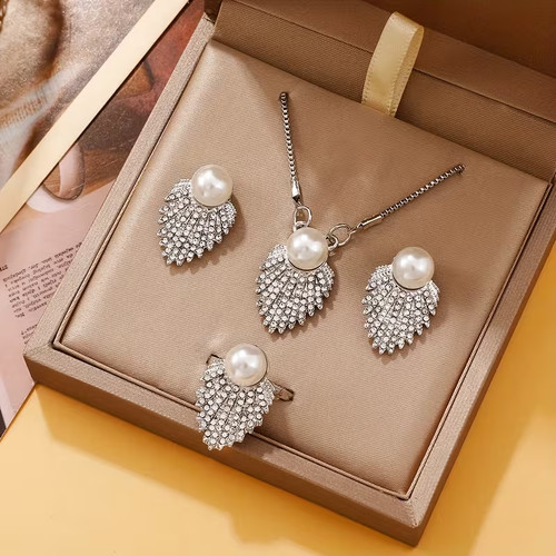 Set gioielli perla zirconi - ✨,