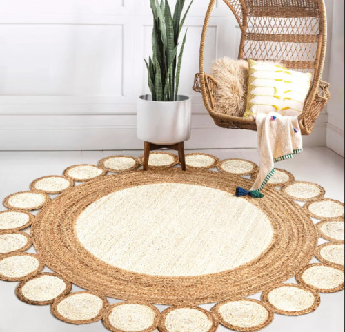Tappeto rotondo iuta beige - rotondo,