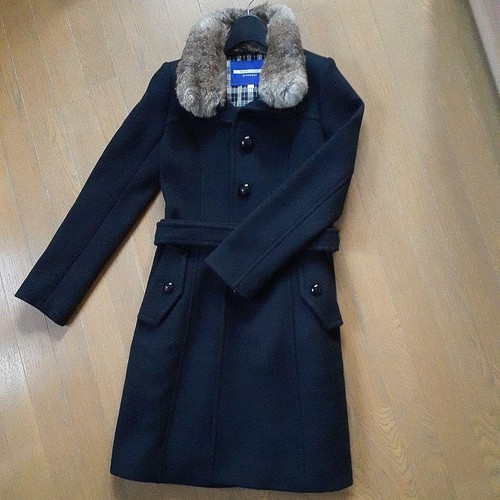 Cappotto lungo burberry blue - cappotto,