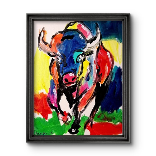 Aleph original art buffalo - art,