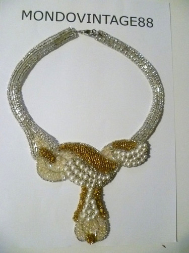 Girocollo collana ricamata - girocollo,
