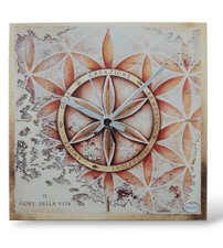Orologio da Appoggio e parete Acca con Fiore Della Vita 17 X 17